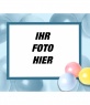 Geburtstagskarte mit Luftballons. 
