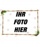 Bearbeiten eines Bildes von dieser Seite mit dieser Vorlage zu Fotomontage aus einer diskreten Teil mit Weihnachten, für ein Foto in der Breite. Girlanden und grünen Balken mit roten Streifen.