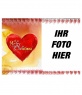 Vorlage für eine Fotomontage, dass Sie keine Komplikationen auf dieser Seite tun wird. Es besteht aus einer Klappkarte mit Ihrem Bild drucken auf einer Seite. Ein rotes Herz wünscht Ihnen ein frohes Weihnachtsfest in einem Aquarell Sonnenuntergang.