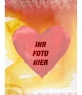 Transparenz der Fotografie und das rote Herz in einem Aquarell Himmel, perfekt für den Valentinstag. 
