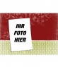 Weihnachtskarte editierbar. Ihr Foto ist aus der Position der vertikalen Muster auf einem Hintergrund einfach. Rote und grüne Spitze unten. 