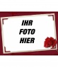 Rote Rosen, Bilderrahmen. Bearbeiten Sie ein Foto von dieser Seite, im Gedenken an St. Valentin.