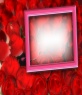 Foto-Karte für Liebhaber, rosa Hintergrund und rosa Rahmen.