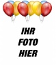 Geburtstagskarte. Mit Luftballons, um Ihr Bild in den Hintergrund. 
