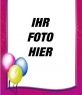 Geburtstag Rahmen Sie als Post-rosa Rand mit bunten Luftballons k�nnen in der Ecke 