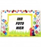 Geburtstagskarte mit Luftballons Kanten.