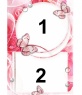 Anpassbare Fotorahmen mit zwei getrennten Fotos. Buch der Liebe mit Ornamenten von Rosen.