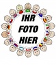 Fotorahmen mit einer Grenze von Kindern aller Nationalitäten.