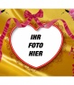 Postkarte mit Blumen und Bändern