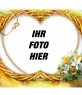 Bilderrahmen in Herzform Blumen und Dekorationen.