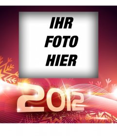 Diesen Beitrag zu gratulieren dem neuen Jahr 2012. Roter Hintergrund u