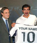 Fotomontage der Anmeldung neuer Spieler von Real Madrid  