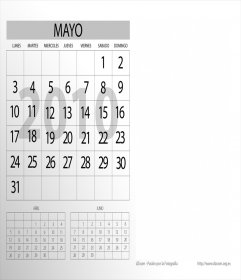 Vorlage Kalender 2010, der Monat Mai