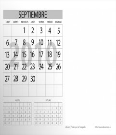 Vorlage Kalender 2010, der Monat September