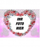 Fotorahmen aus rosa herzförmig.