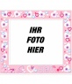 Pink Bilderrahmen mit Herzen. 