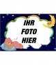 Bilderrahmen, schlafendes Baby Bär mit Mond.