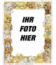 Bilderrahmen mit Fotos von Baby trägt.