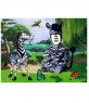 Effekt für Fotos auf ein Foto, auf Zebra-Kostüm angezogen für Kinder.