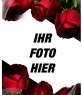 Einstellen Liebe zu erhalten, ein Foto. Ideal als Souvenir oder Valentine Saint George. 6 Blumen sind rot, Rosen ohne Dornen und eine zündende Wirkung von Seide oder Gaze zu einer noch größeren Gefühl der Weichheit der Zusammensetzung liefern.