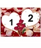 Zwei Herzen lieben, Rahmen für zwei Fotos. Mit dieser Montage können Sie ganz einfach erstellen Sie eine Online-Ausgabe Valentinstag-Karte mit zwei Fotos personalisiert.