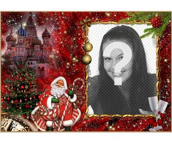 eleganter fotomontage von weihnachten und santa claus ihr bild hinzufugen