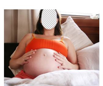 fotomontage der schwangeren frau online zu tun