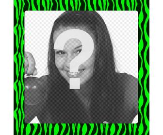 neon green zebra-print rahmen zu schmucken sie ihre digitalen fotos
