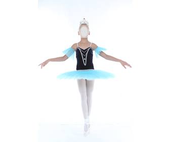 fotomontage zu setzen ihr gesicht in einem madchen tanzen ballett