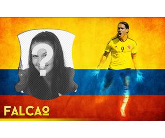foto-montage mit radamel falcao der kolumbianischen fußballspieler