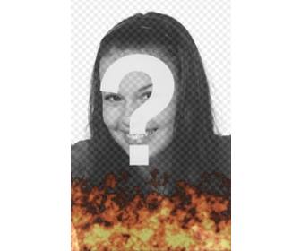 animation einer beteiligung zu ihrem foto hintergrund gestellt wirkung von brennenden foto