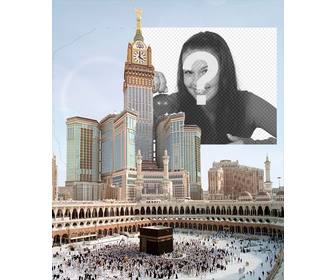 reise postkarte nach mekka die großte stadt saudi-arabiens