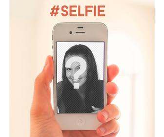 vorlage fur ihre selfie ein weißes iphone