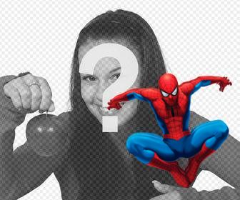 spiderman aufkleber springen in ihr foto einfugen