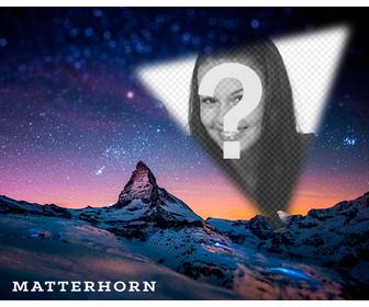 postkarte der matterhorn mit ihrem foto
