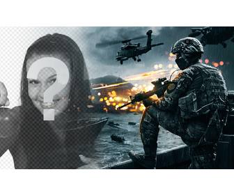 battlefield videospiel fotomontage mit ihrem foto