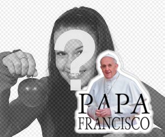 foto von papst francisco in als aufkleber zu setzen sie ihre fotos
