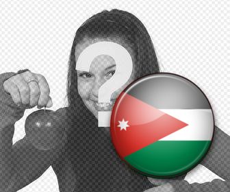 online fotomontage um die jordanische fahne in ihrem profil bild zu setzen
