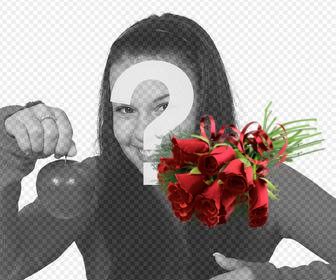 blumenstrauß aus roten rosen auf ihren fotos hinzufugen wie ein aufkleber ihr bild diesem kostenlosen fotoeffekt hochladen