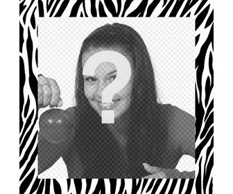 editierbare bilderrahmen mit zebra-design um ihre bilder