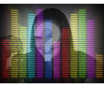 online-filter von musik-equalizer mit colores fur ihr foto