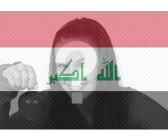 gratis-filter fur ihr foto mit der flagge des irak