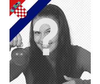 wirkung von kroatien flagge in einer ecke des fotos kostenlos