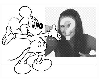 laden sie ihr foto und malen mickey mouse mit diesem online-foto-effekt