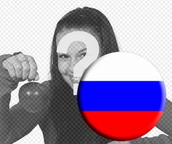 dekorative taste mit russland-flagge in ihre fotos einfugen