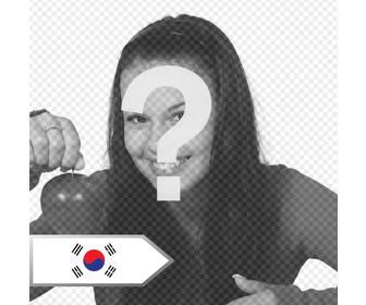 fotomontage online einen pfeil mit der flagge von sudkorea