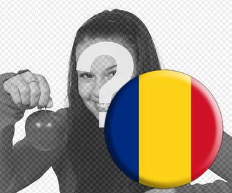 foto effekt der rumanischen flagge in einer kreisform auf ihre bilder einfugen