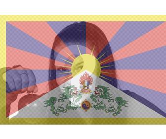 foto-filter von tibet-flagge die sie als profilbild verwenden konnen