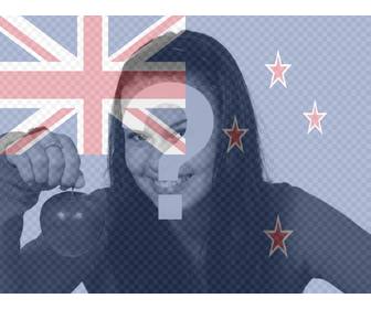 profil-foto schopfer die flagge von neuseeland zusammen mit ihrem foto setzen