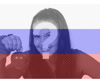 erstellen sie eine fotomontage online der russischen flagge zusammen mit ihrem foto